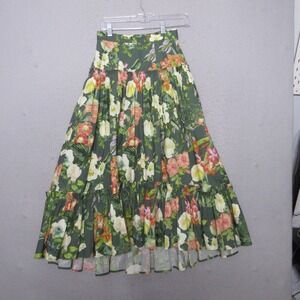 Cara Cara Skirt 0 Green Kingston Floral‎ Tisbury Tierered Midi Cottage Core Boho